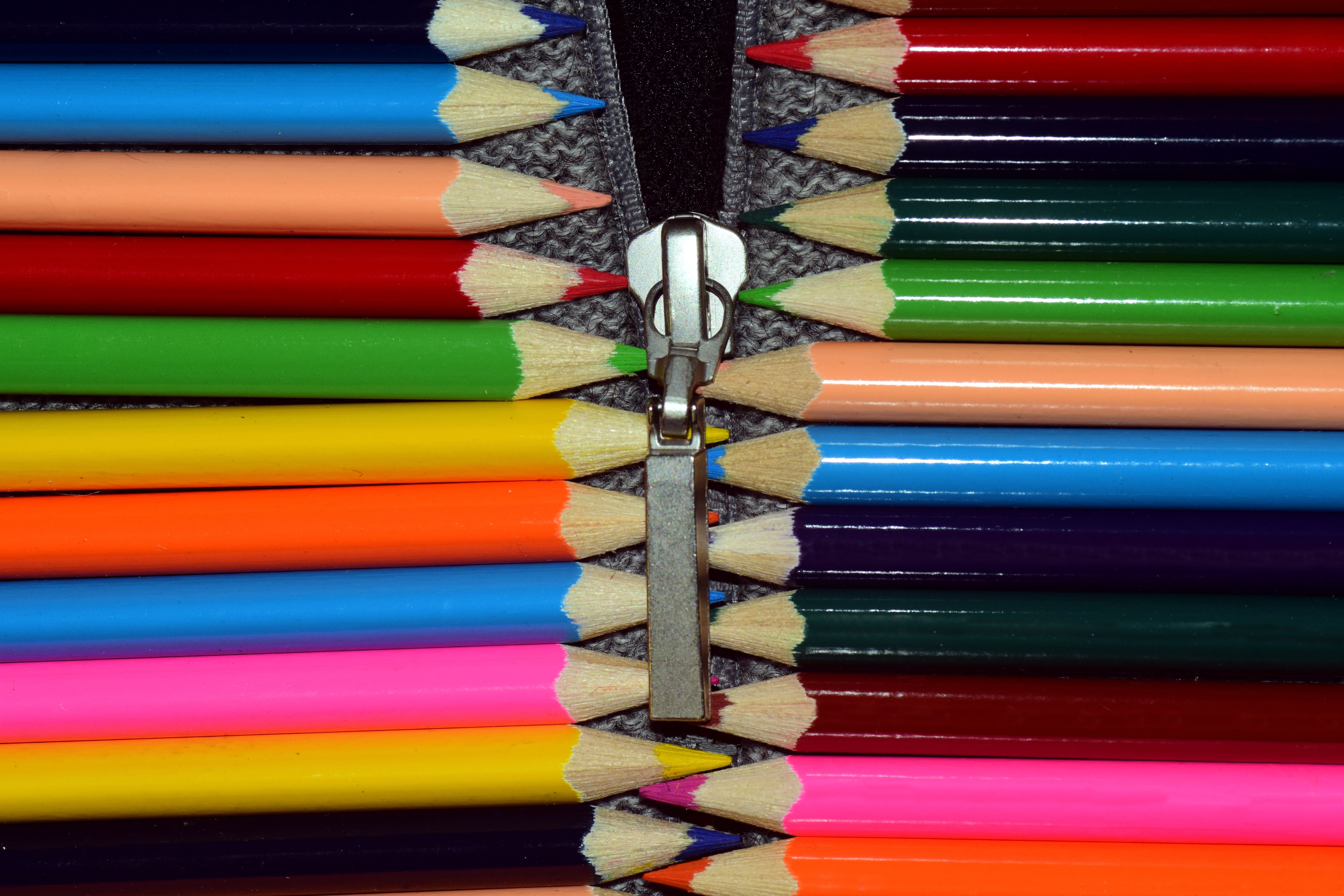 education, art and craft equipment, rainbow, large group of objects, craft, in a row, indoors, writing instrument, creativity, multi colored, close, close up, HD Wallpaper
