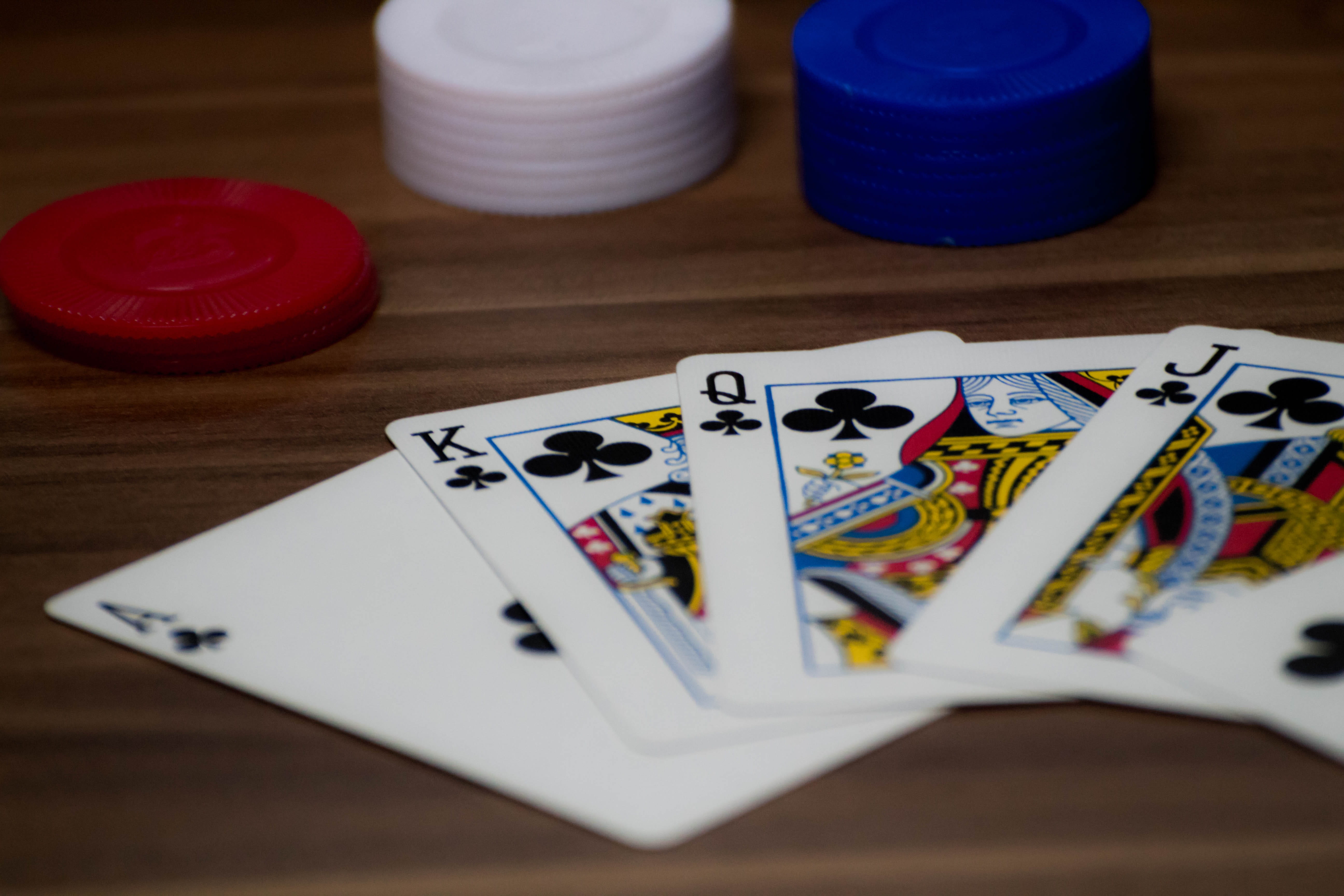 black jack, arts culture and entertainment, playing cards, competition, wood - material, group of objects, 5K, relaxation, high angle view, poker - card game, HD Wallpaper