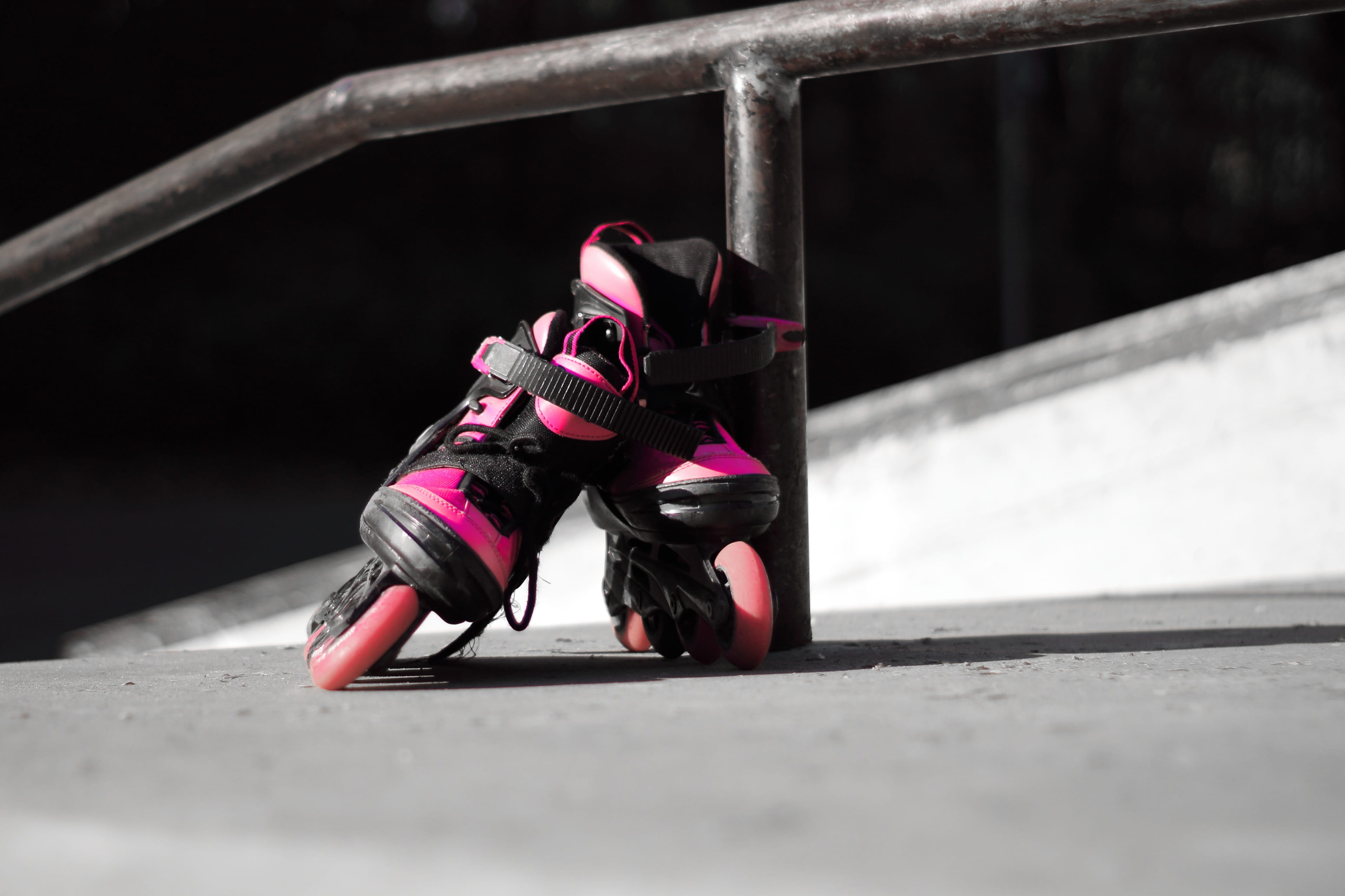 selective focus, friends, 2K, tricks, exercise, social contacts, active, day, toy, effort, nature, pink color, safety, sport, boy, fun, skating, high angle view, HD Wallpaper
