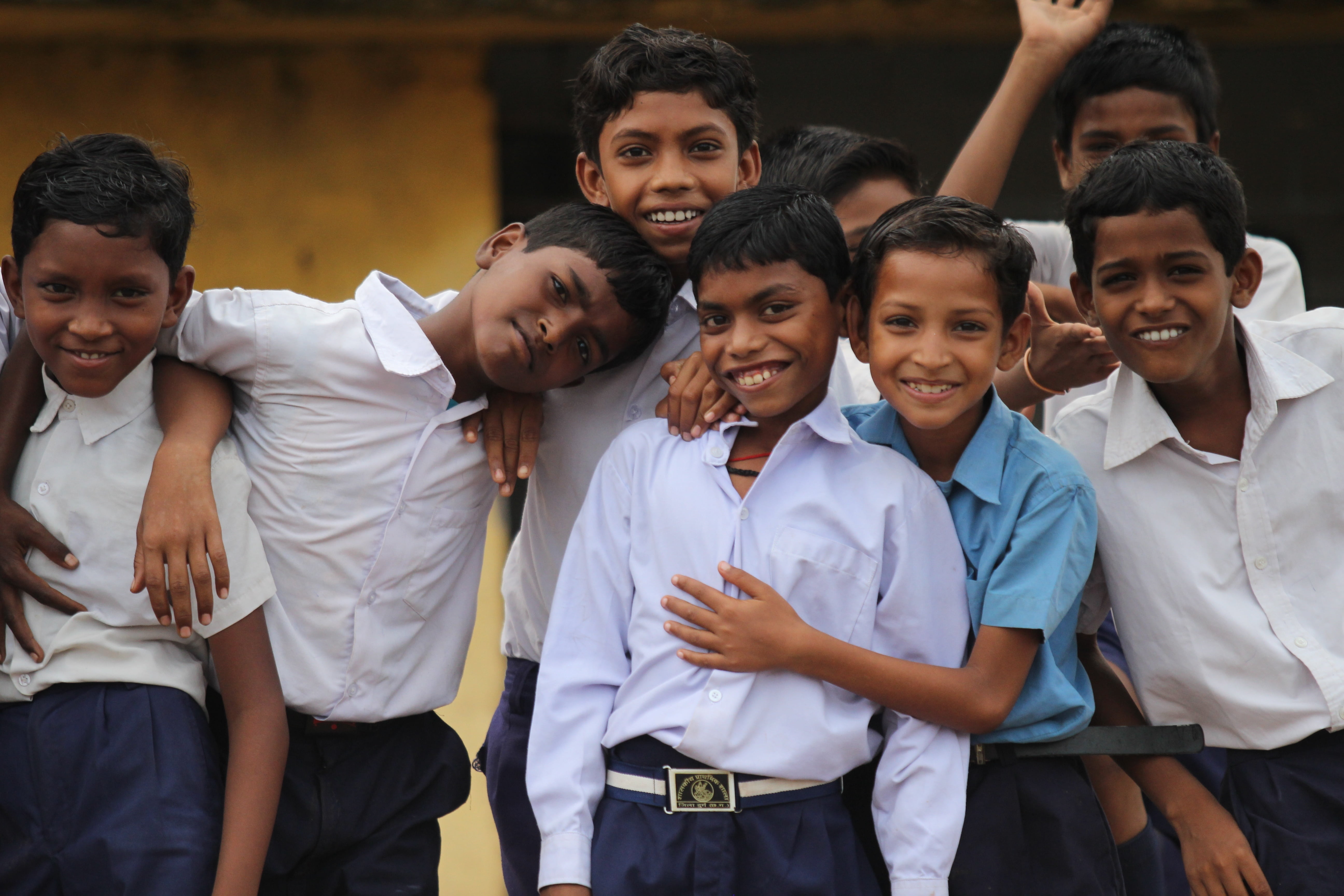 smiling, uniform, shirts, 5K, fun, group, adolescence, boys, school uniform, child, happiness, together, standing, african Ethnicity, emotion, togetherness, HD Wallpaper