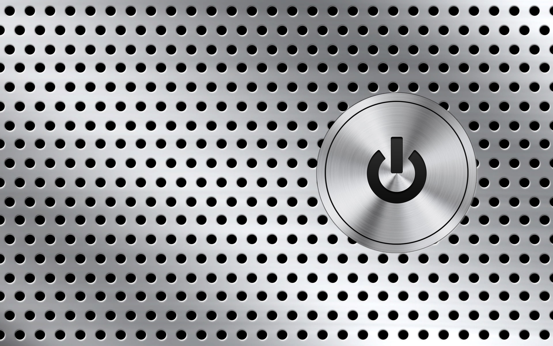 1080P, grid, silver, button, power, off, on, HD Wallpaper