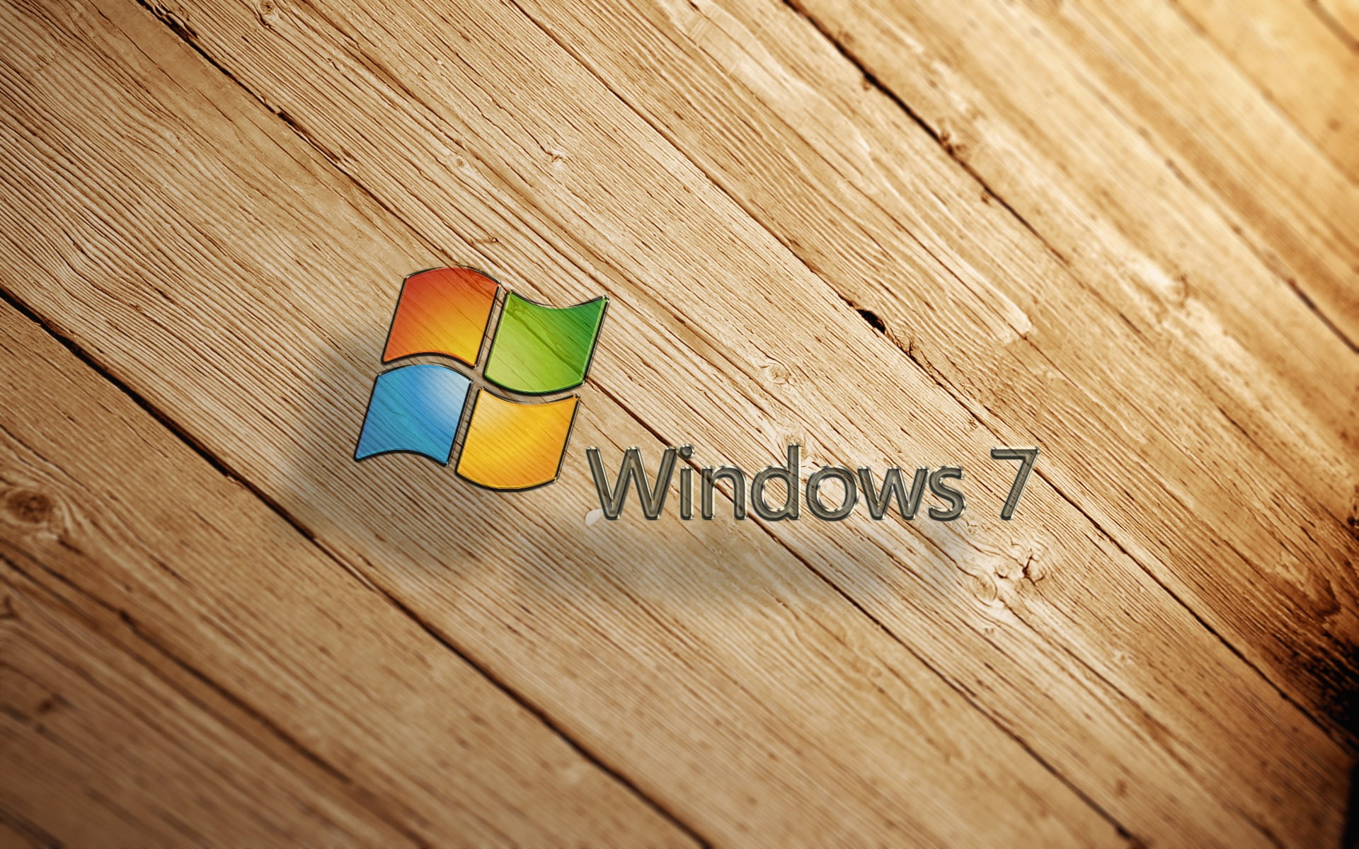 System, 1080P, background, windows, Windows7, Wood, HD Wallpaper