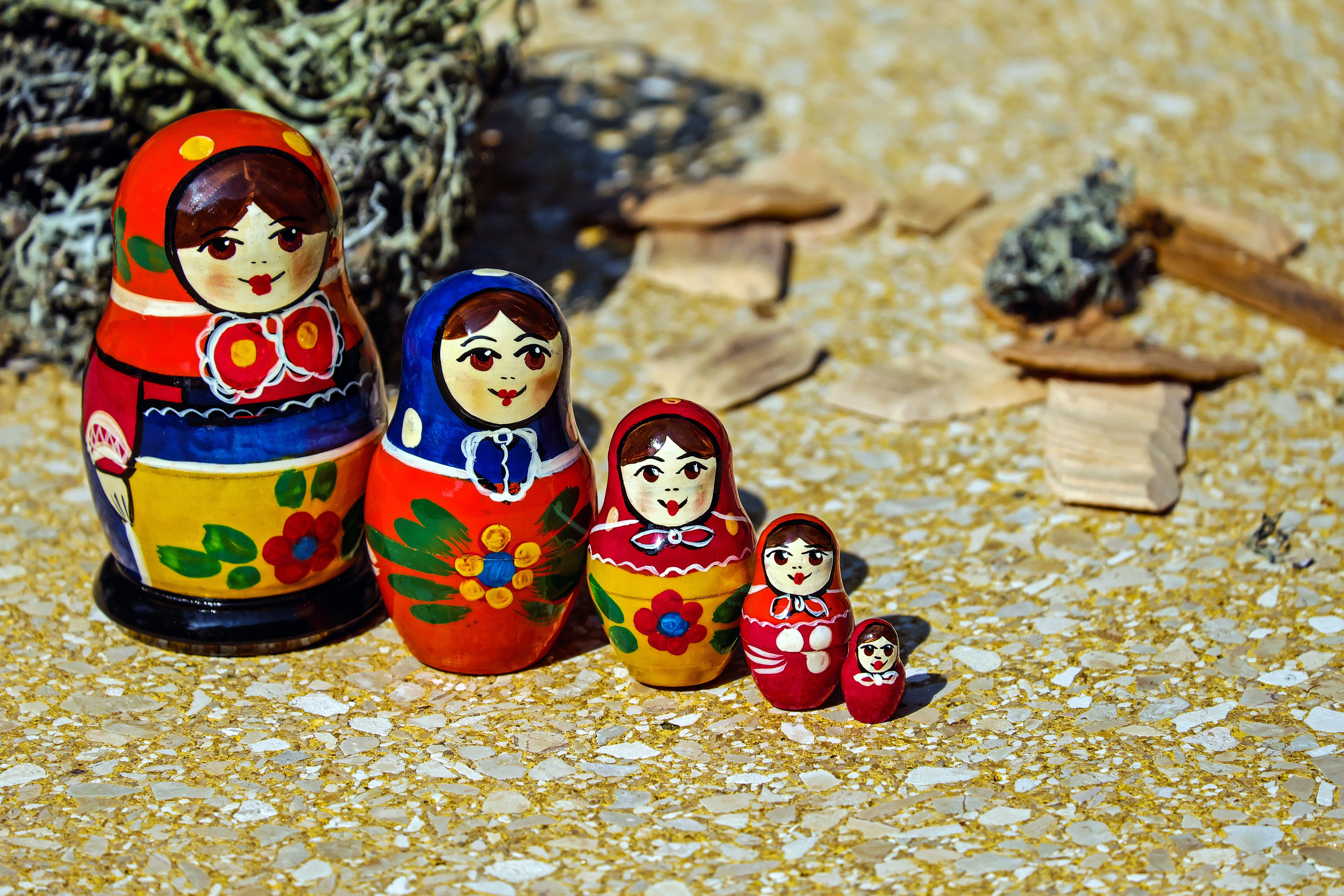 souvenir, red, art and craft, close-up, still life, craft, focus on foreground, human representation, toy, creativity, matroschka, figurine, no people, HD Wallpaper