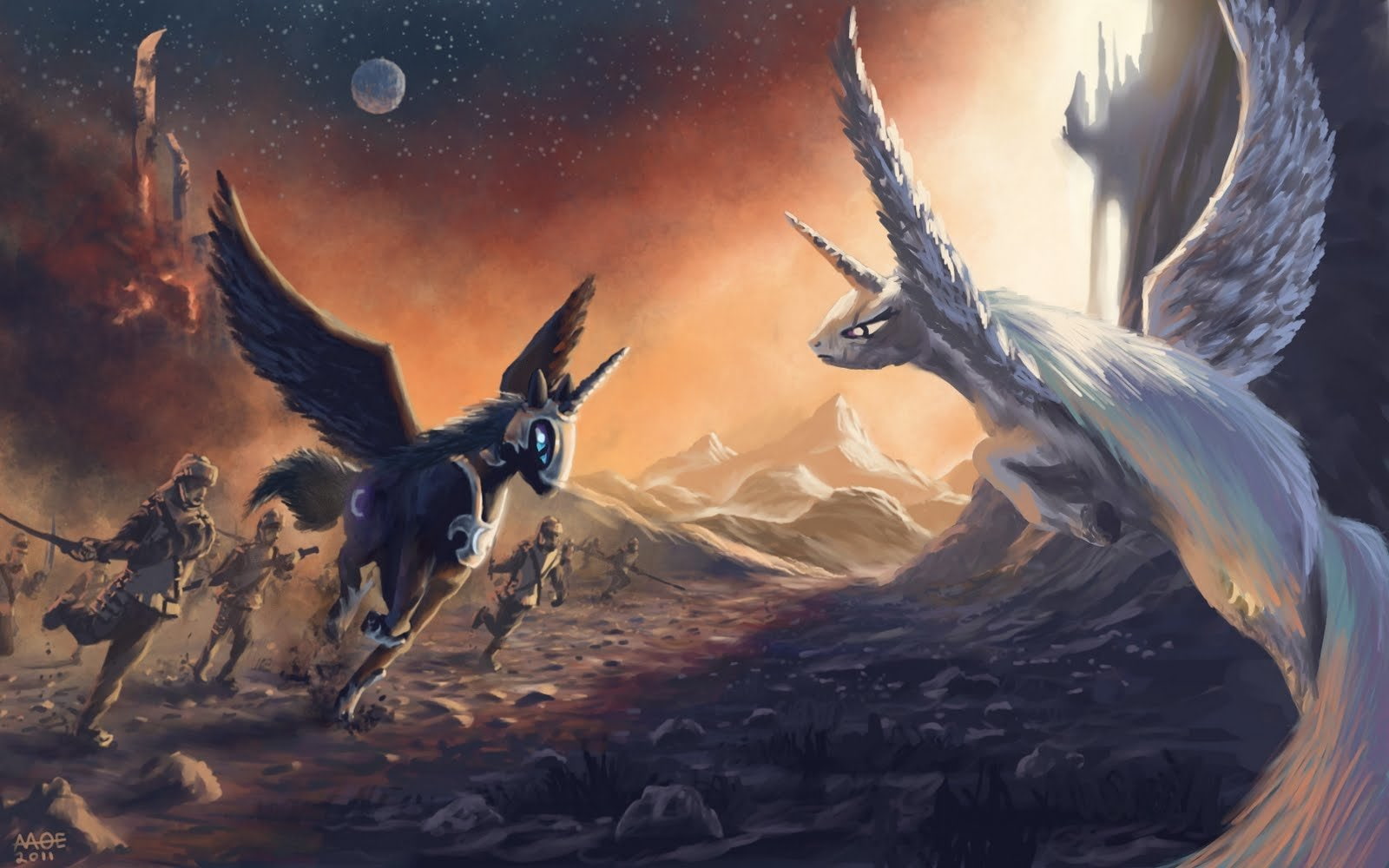 TV Show, My Little Pony, 720P, My Little Pony: Friendship is Magic, Nightmare Moon, Human, Princess Celestia, HD Wallpaper