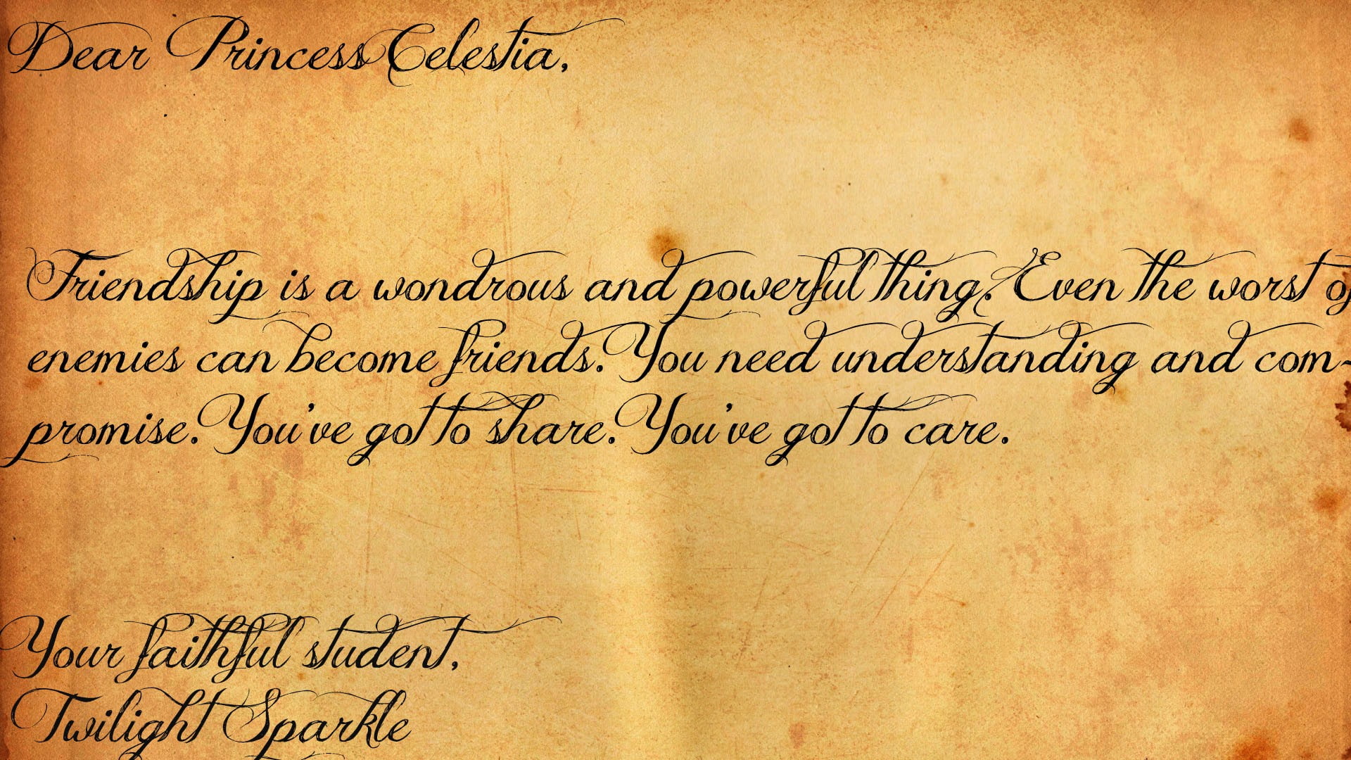 paper, parchment, western script, text, message, the past, calligraphy, my, old, architecture, freedom, communication, pony, no people, history, Princess, HD Wallpaper