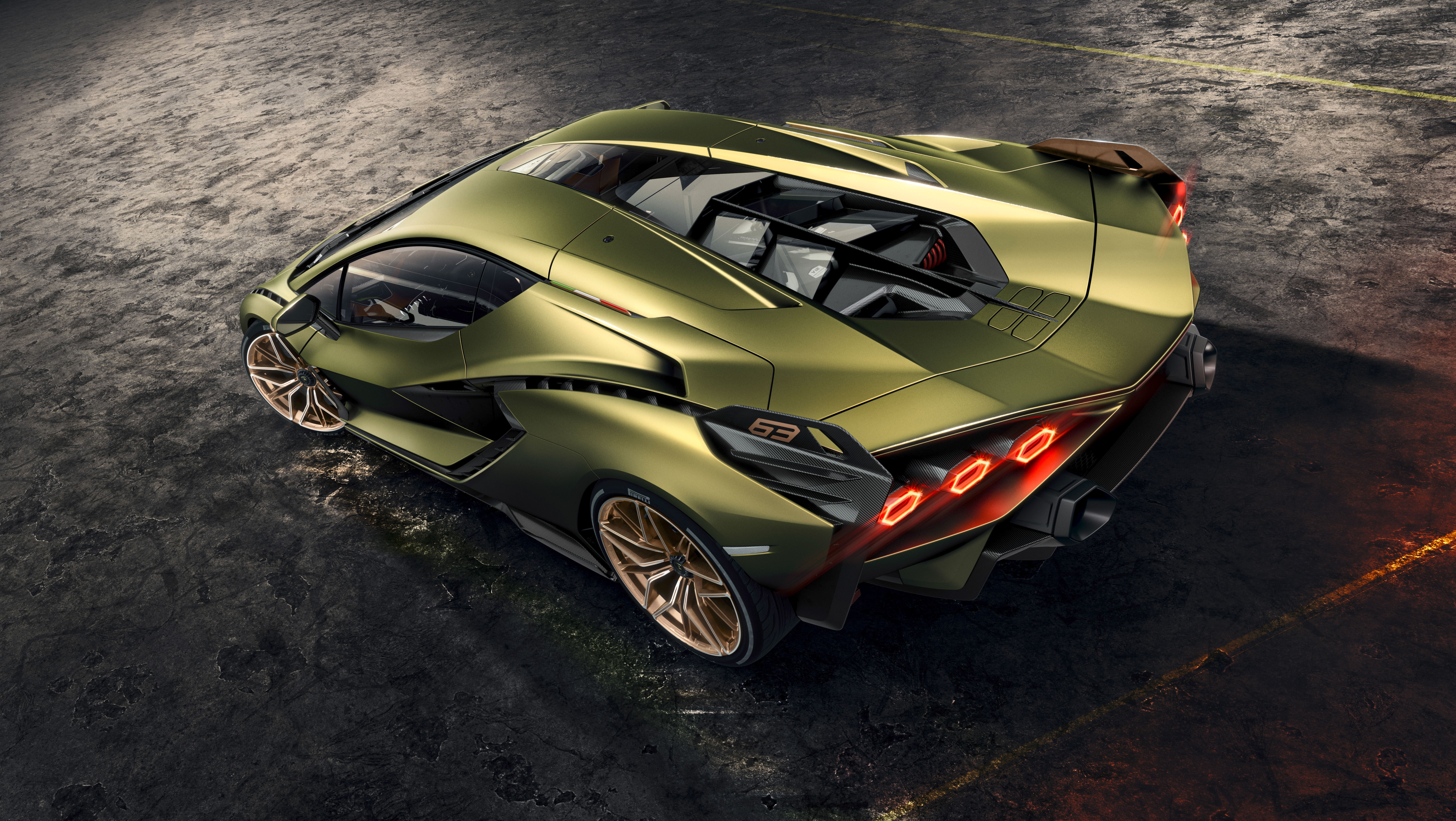 machine, 8K, Later, Lamborghini, lights, HD Wallpaper