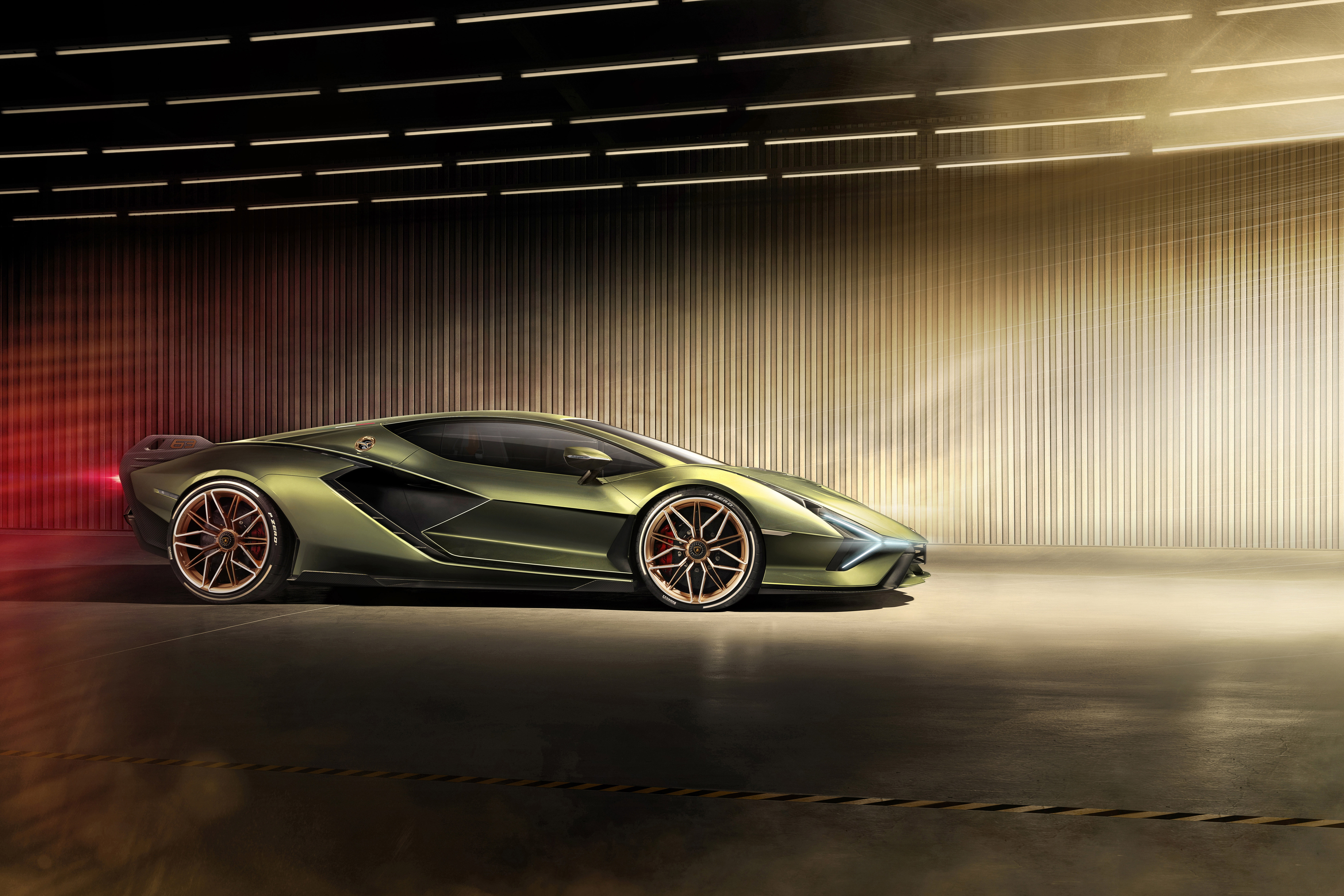 supercar, Lamborghini, 8K, Later, drives, light, machine, HD Wallpaper