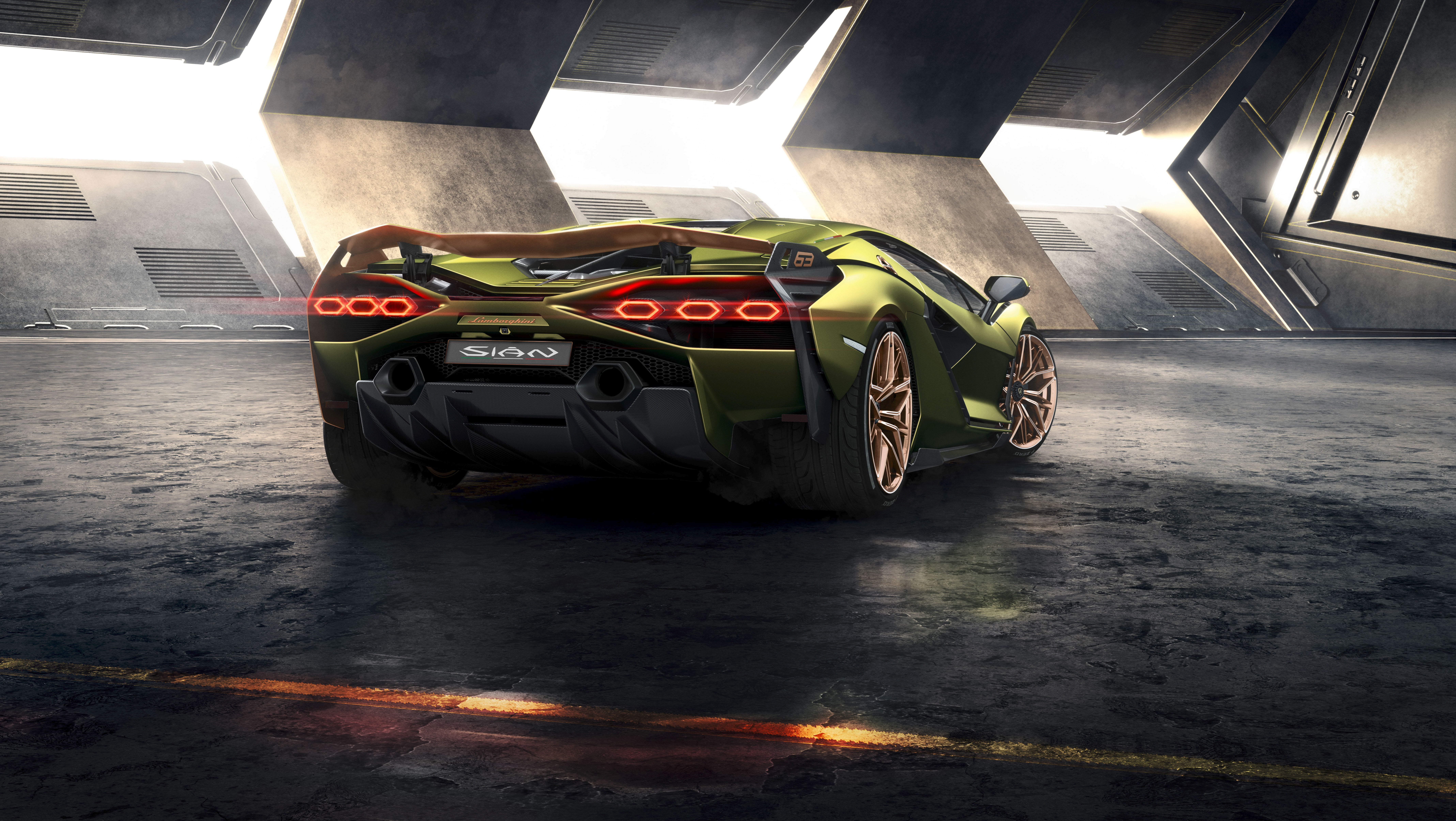 Later, machine, supercar, Lamborghini, 8K, lights, drives, hybrid, HD Wallpaper