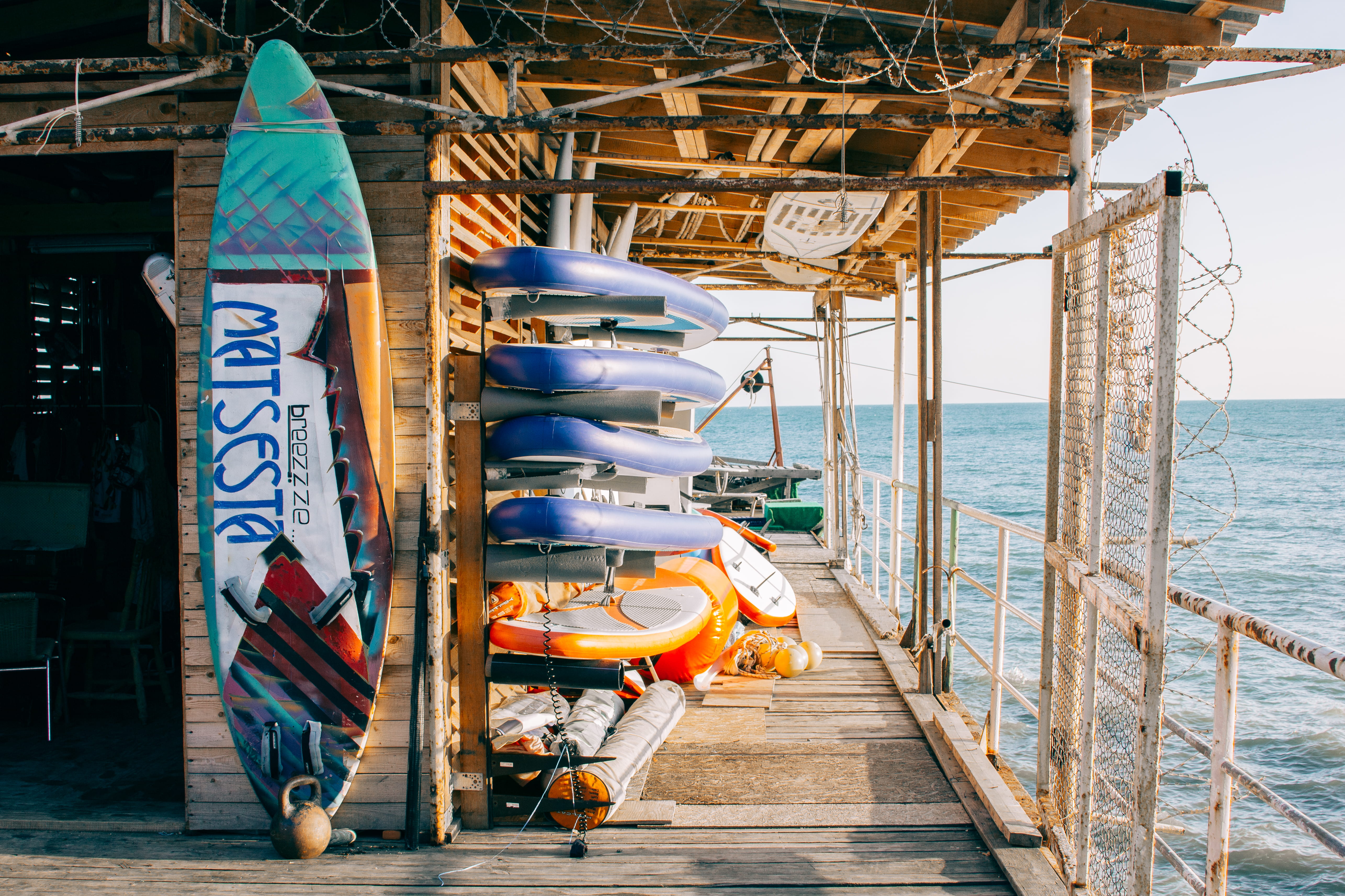 built structure, sea, communication, surfboard, travel, shed, transportation, the way forward, no people, rear view, text, boat, nature, assorted, paddleboards, HD Wallpaper