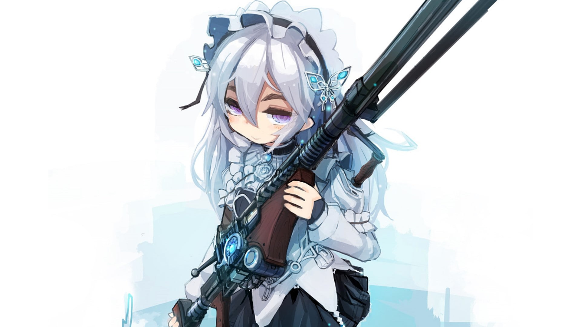 Hitsugi no Chaika, sniper rifle, Chaika Trabant, 1080P, HD Wallpaper
