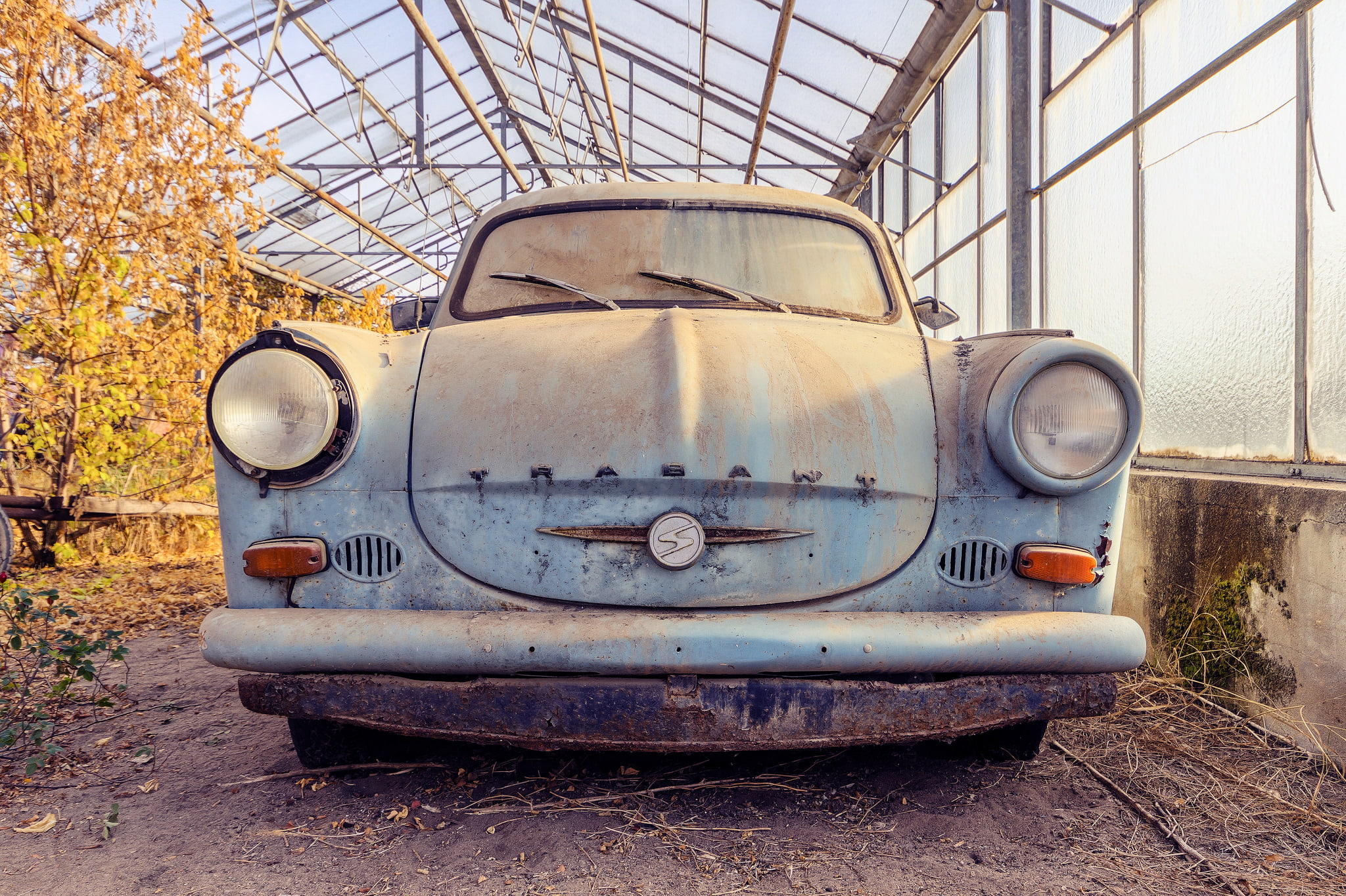 machine, scrap, Trabant, 1080P, HD Wallpaper