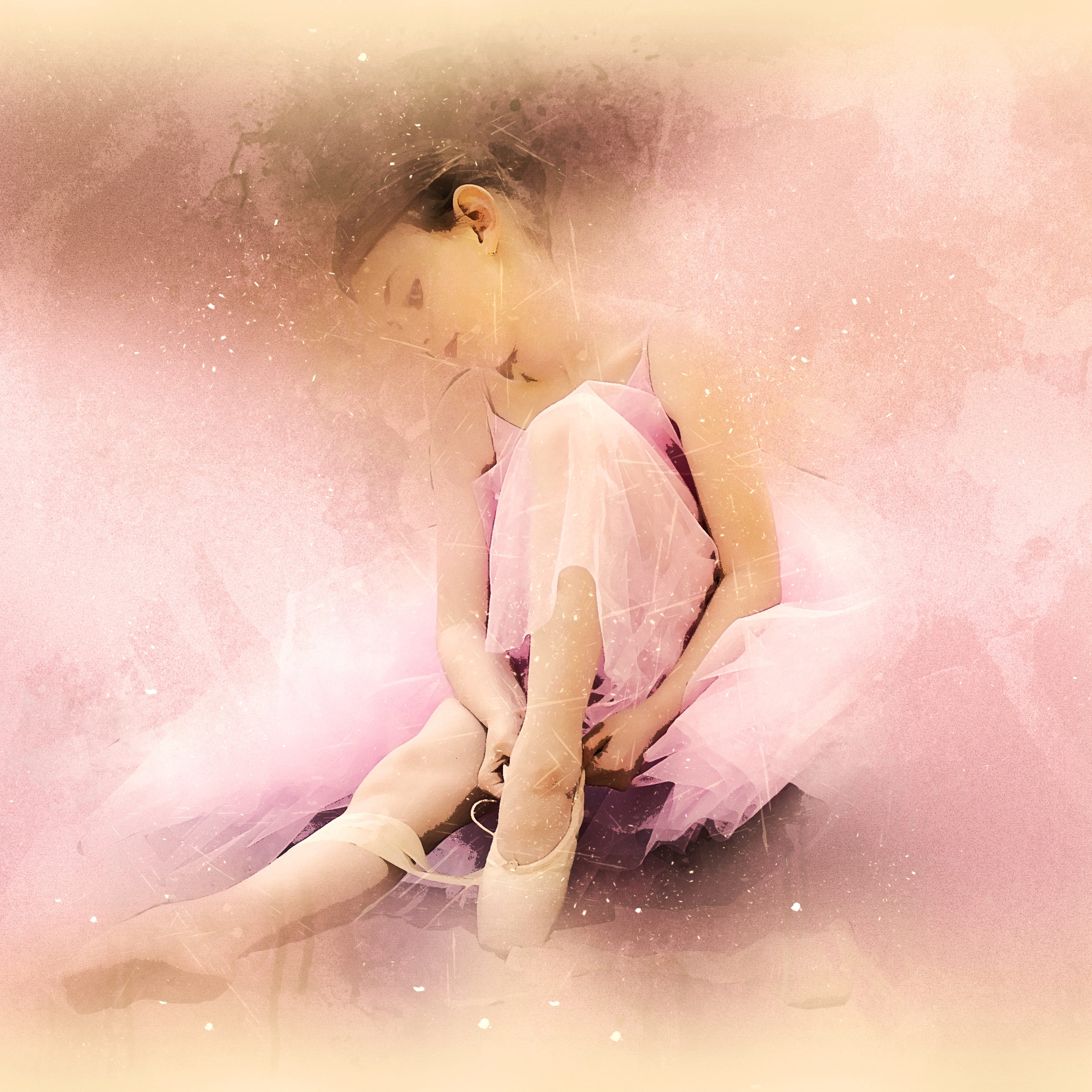 illustration, elegance, person, pointe shoes, dancing, lifestyles, relaxation, magic, wearing, leisure activity, front view, one person, ballet, indoors, Phone HD Wallpaper