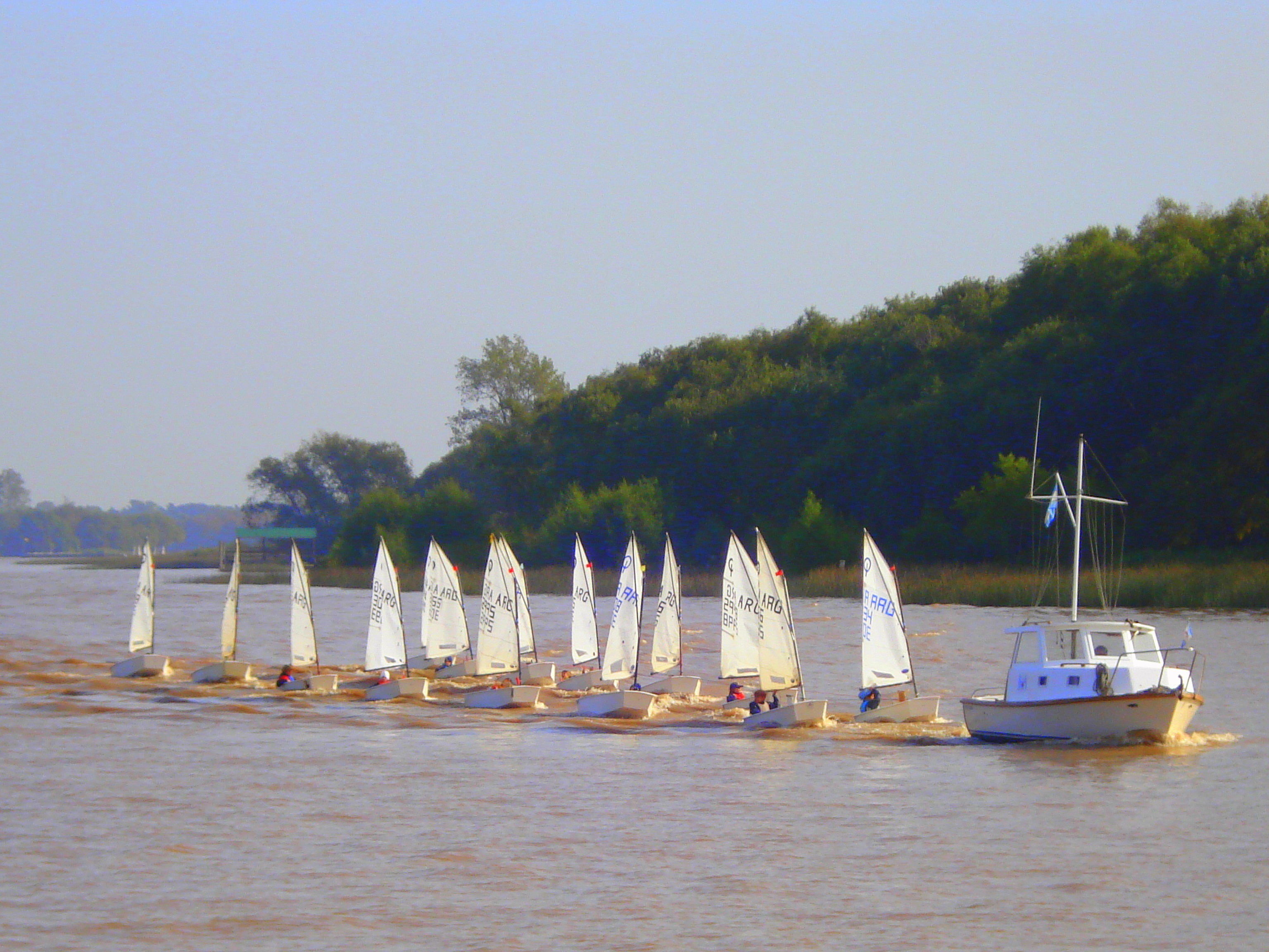 copy space, sea, river, nature, land, beauty in nature, day, water, nautical vessel, clear sky, no people, travel, sailing boat, scenics - nature, buenos aires, HD Wallpaper