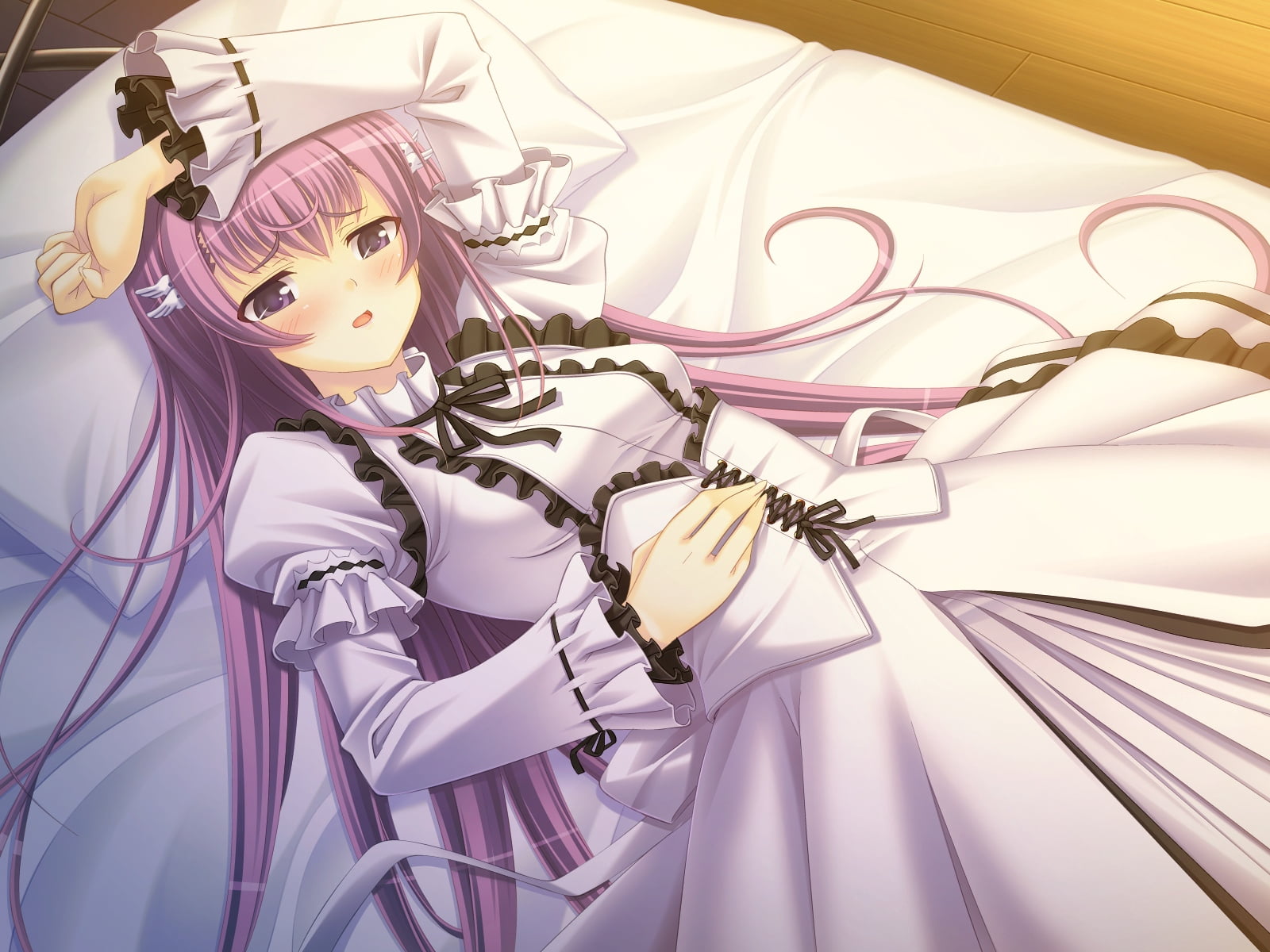 girl, creativity, representation, pink color, female, high angle view, large group of objects, indoors, character, purple, tenshi no hane wo fumanaide, HD Wallpaper