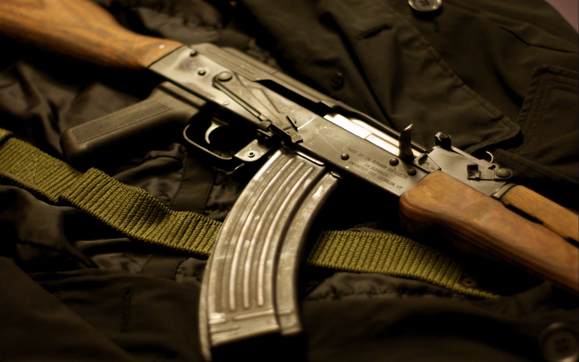 1080P, weapons, ak 47, rifle, macro, assault, guns, HD Wallpaper