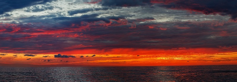 Black Sea, sunset, clouds