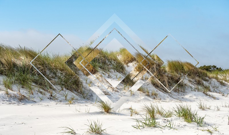 polyscape, beach, snow