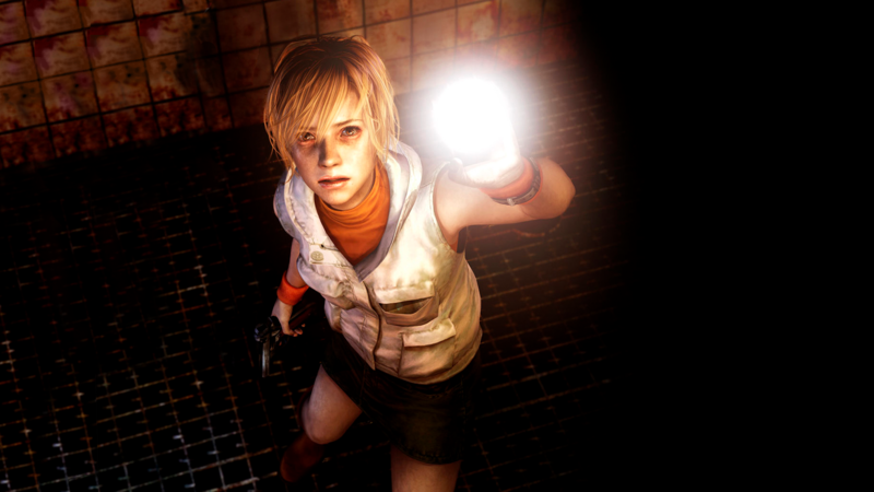 Silent Hill, Silent Hill 3, heather mason, video games, blonde, horror, flashlight, Video Game Horror