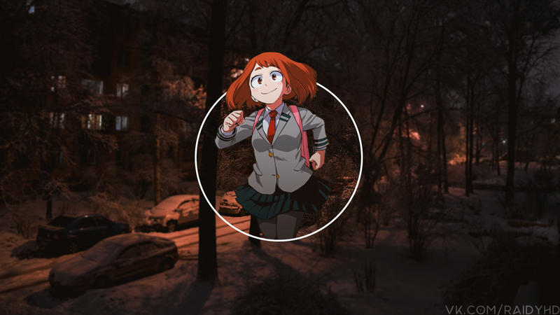 anime, anime girls, picture-in-picture, Boku no Hero Academia, Uraraka Ochako