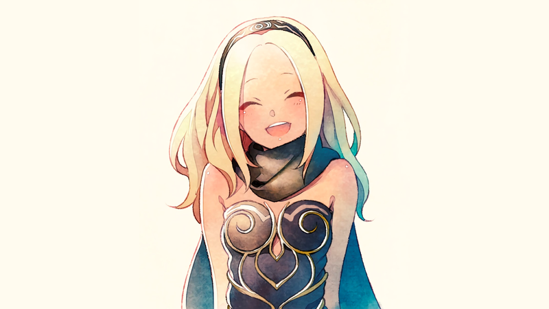 anime, manga, anime girls, minimalism, simple background, blonde, white background, Gravity Rush, Kitten (Gravity Daze)