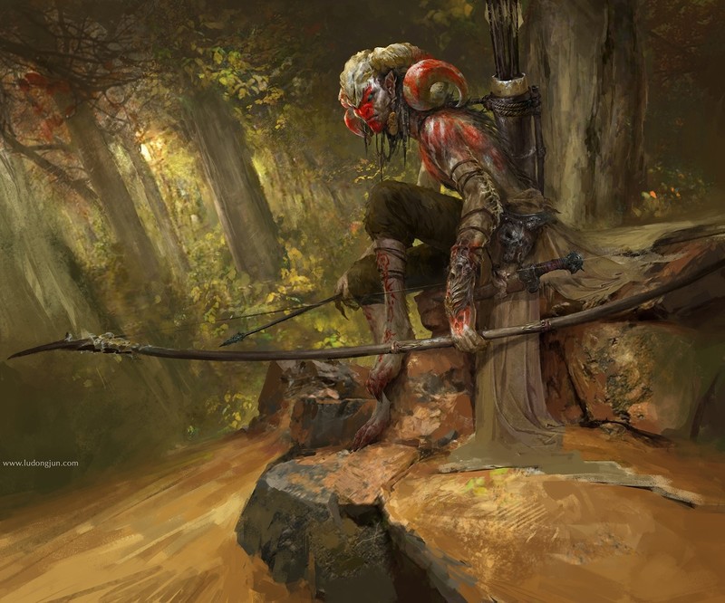 fantasy art, warrior, archer