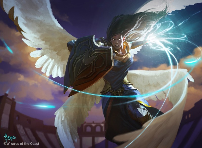 fantasy art, warrior, magic, Magic: The Gathering, Bayard Wu