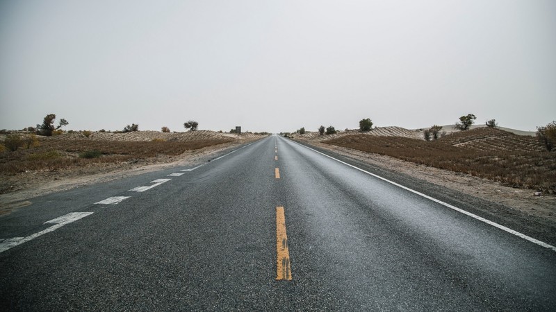 road, asphalt, horizon, plains