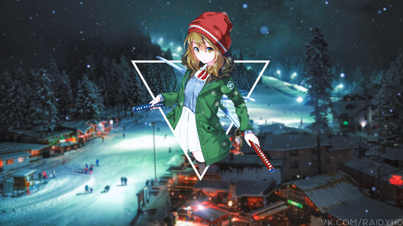 anime, anime girls, picture-in-picture