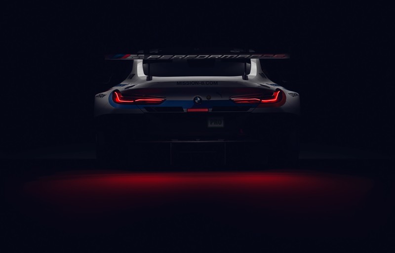 car, race cars, dark, BMW, BMW G14/G15/G16, rear view, BMW 8 series