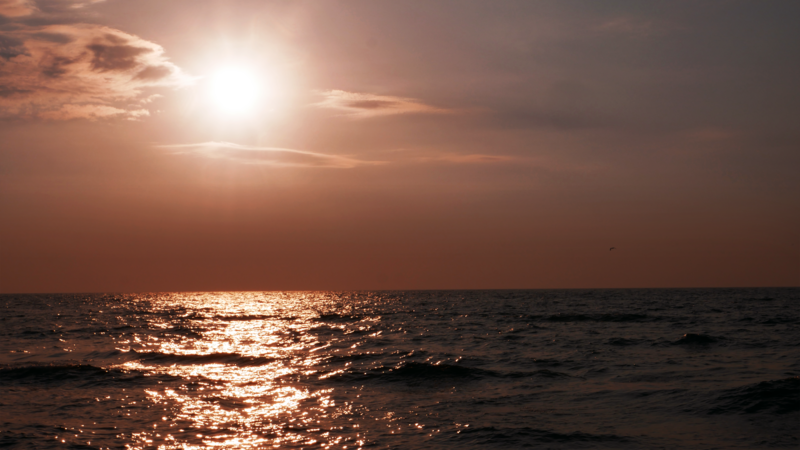 Poland, nature, clouds, sea, Baltic Sea, waves, Sun