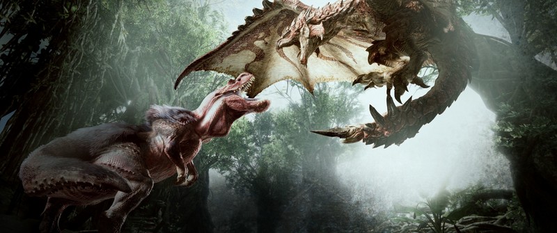 ultrawide, ultra-wide, video games, video game art, Monster Hunter: World, Monster Hunter