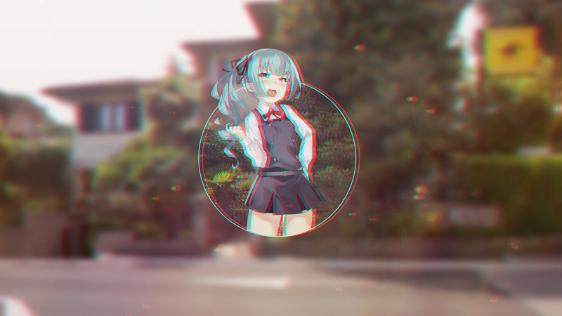 glitch art, anime girls, picture-in-picture, piture in picture, loli