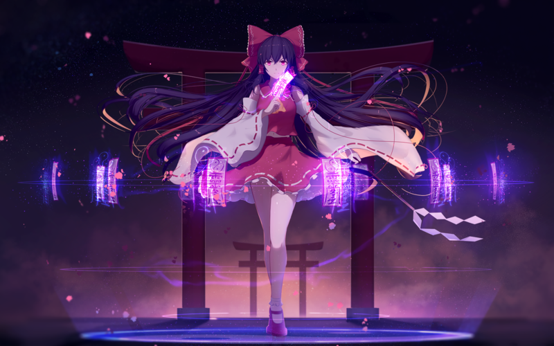 anime, anime girls, Touhou, Hakurei Reimu