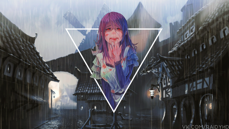anime, anime girls, picture-in-picture, Tokyo Ghoul, Kamishiro Rize