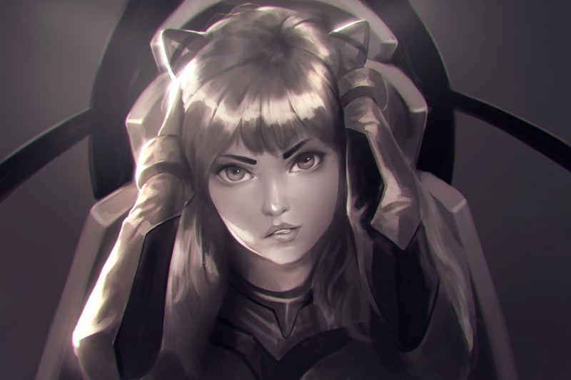fantasy art, animal ears, Neon Genesis Evangelion