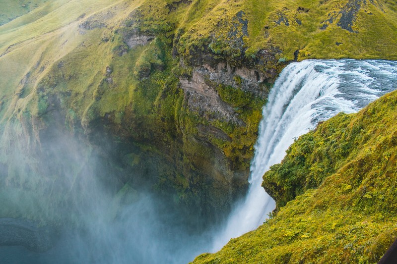 nature, river, grass, landscape, daylight, outdoors, 6k, Skogafoss Waterfalls, Iceland, Skogafoss