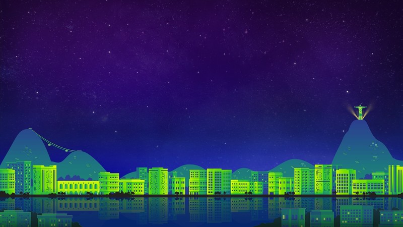 Rio de Janeiro, cityscape, artwork, Christ the Redeemer