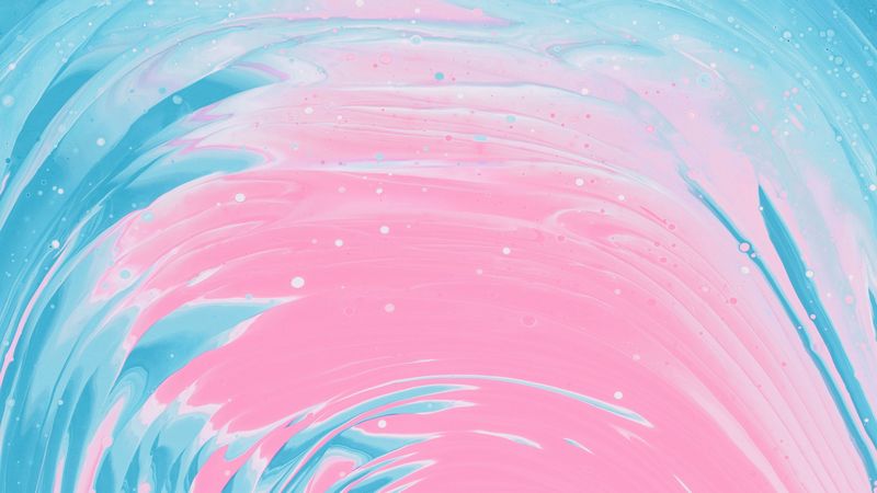 paint, blue, pink, lines, stains, 4k