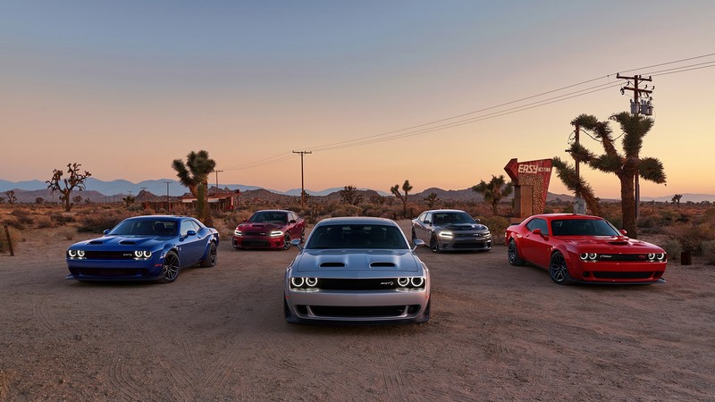 car, desert, Dodge, Dodge Challenger, Dodge Charger, sky
