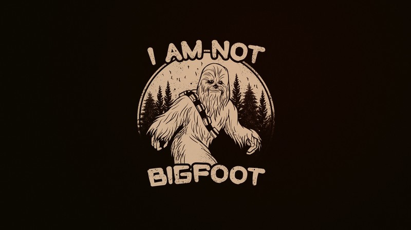 humor, Chewbacca, simple background, minimalism, brown background, beige, Star Wars