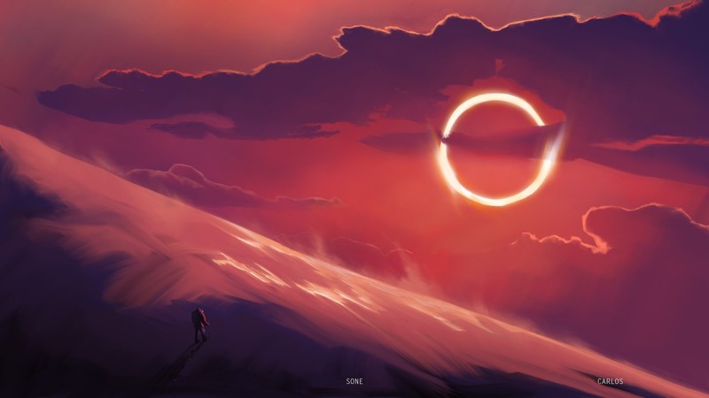 Carlos Alan, space art, artwork, sky, clouds
