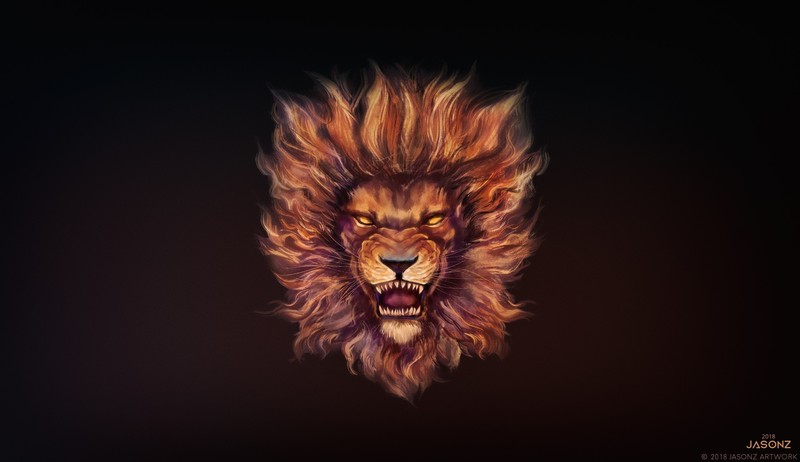 artwork, lion, animals