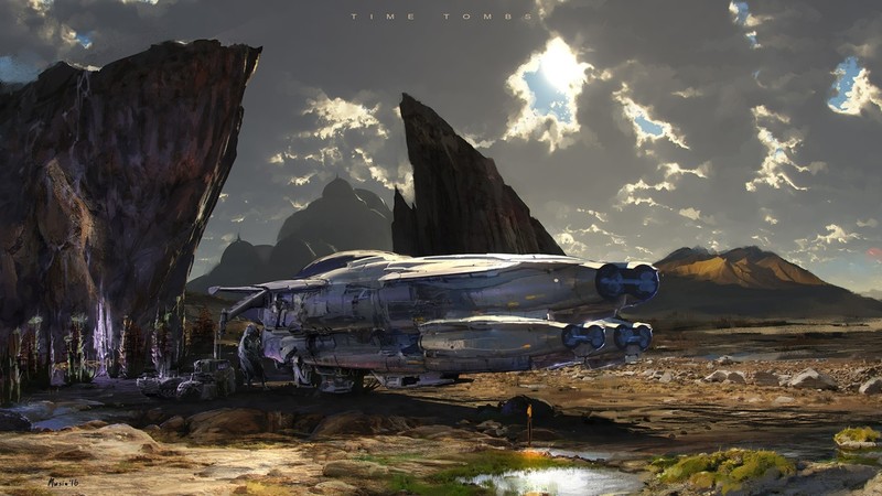 science fiction, vehicle, artwork, futuristic