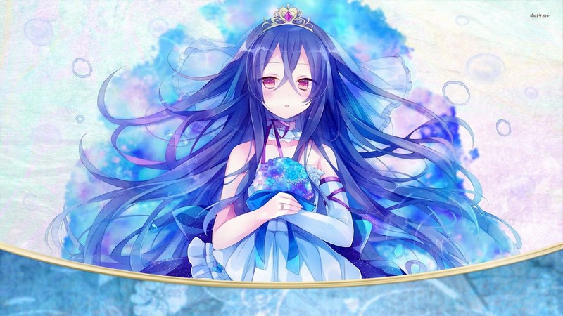 anime girls, anime, purple hair, long hair, red eyes