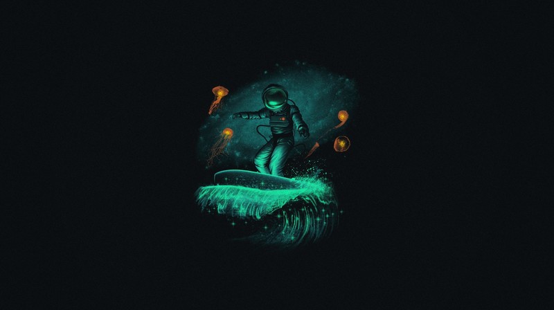 space, dark, astronaut