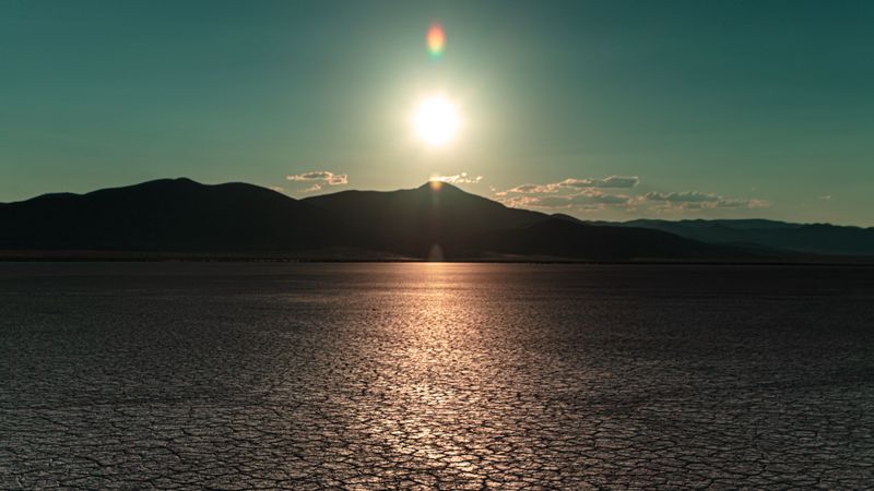 soil, desert, cranny, horizon, sunlight, 4k