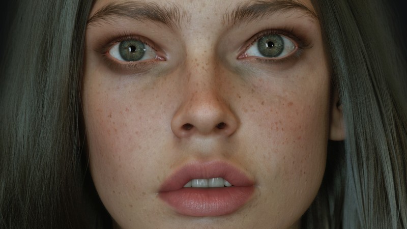 artwork, digital art, face, women