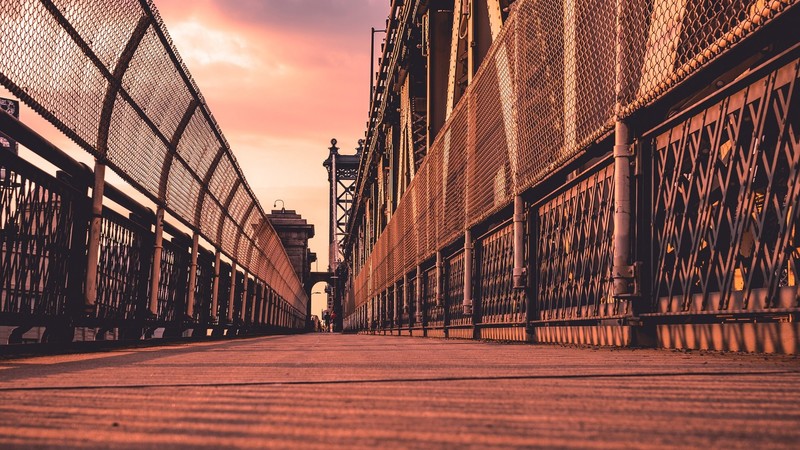New York City, bridge, urban, USA, city