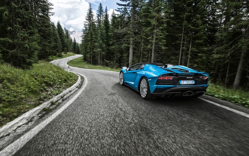 car, vehicle, road, Lamborghini, blue cars