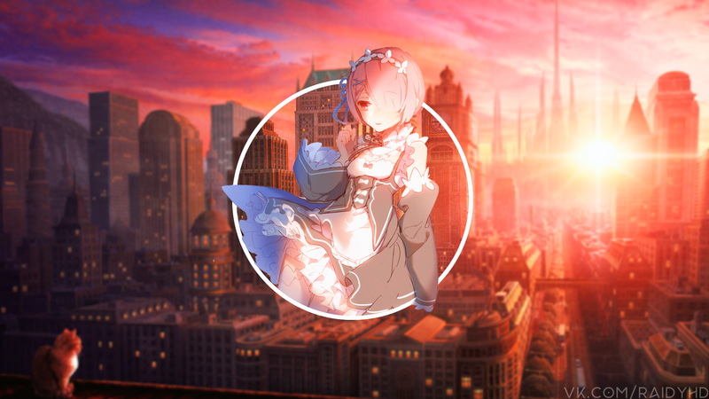 anime, anime girls, picture-in-picture, Re:Zero Kara Hajimeru Isekai Seikatsu